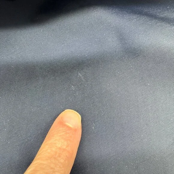 Vintage Travel Duffle Bag Luggage Gloria Vanderbilt Navy Burgundy 1980s Nylon - Picture 12 of 12